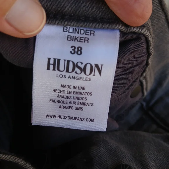 Hudson Blinder Biker Jeans Moto Gray Size 38